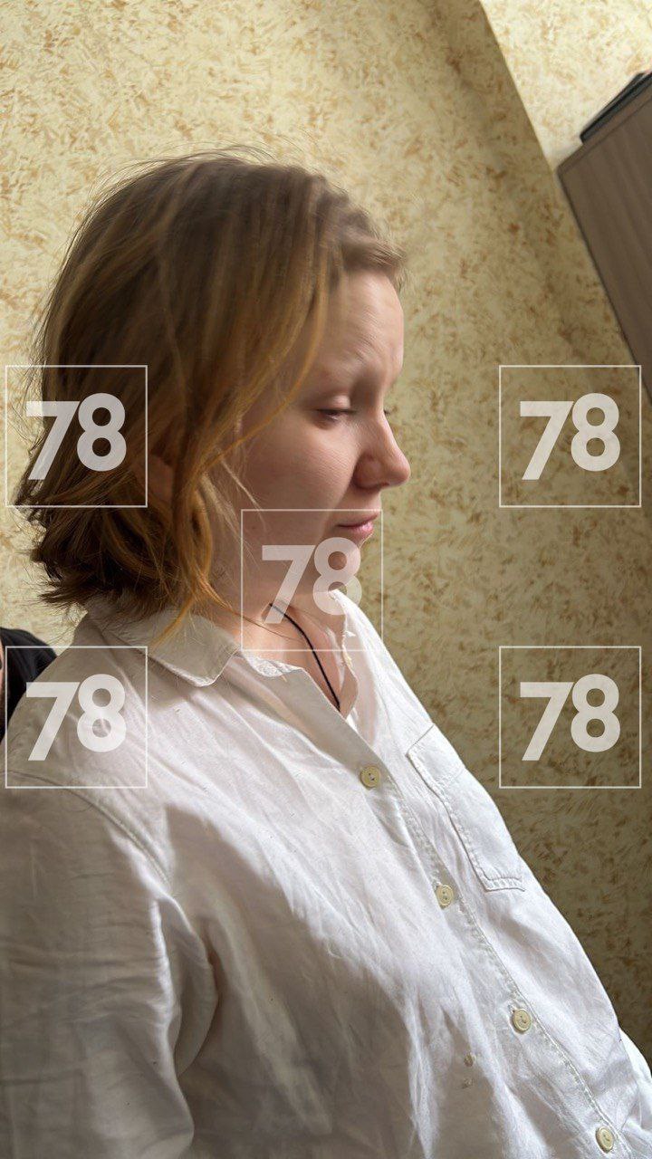 Дарья Трепова сразу после задержания &mdash; Публикация на TGStat">



