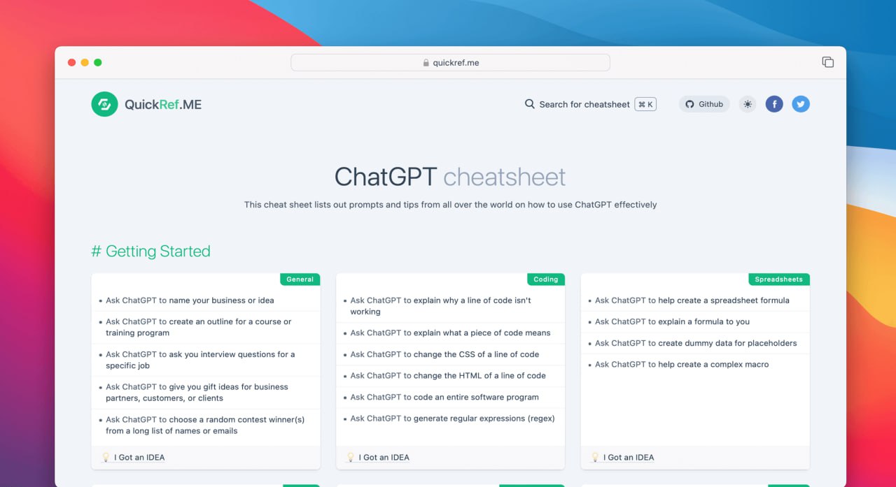 C# Cheat Sheet. Snippet Linux. Промты для chatgpt примеры.