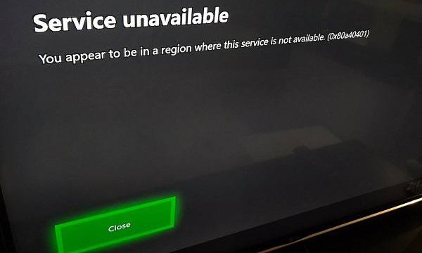 Ошибка на xbox 0x80a40401
