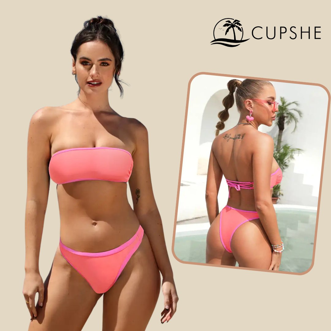 Cupshe strapless bikini