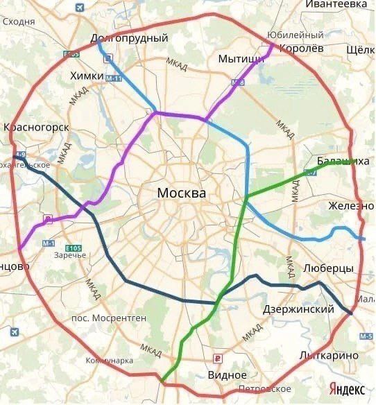 Схема мсд москвы на карте москвы и московской