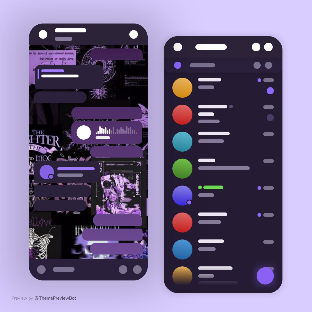 Темы для телеграмма на андроид фиолетовый фото 13