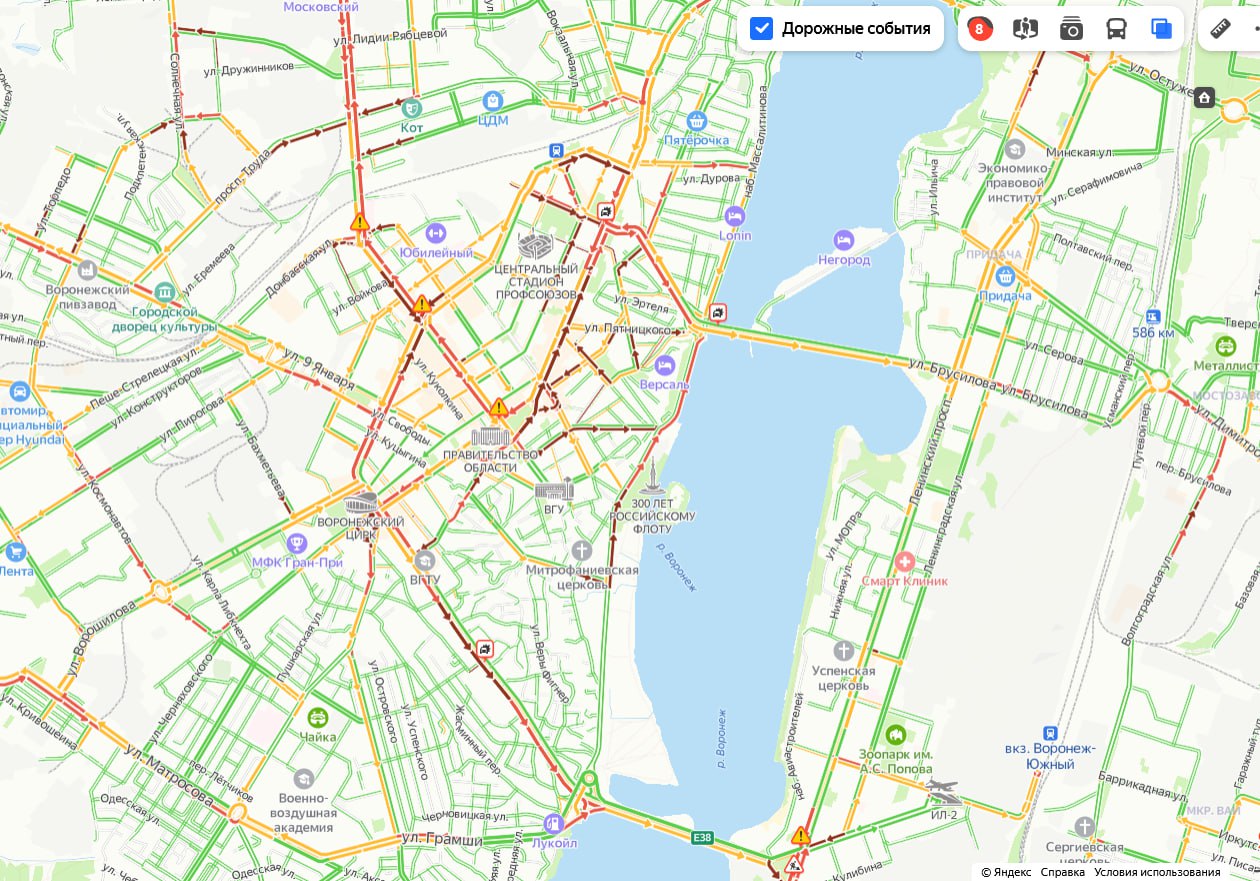 Карта транспорта онлайн воронеж